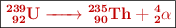 \fbox{\color[RGB]{192,0,0}{\textbf{\ce{^239_92U -> ^235_90Th + ^4_2\alpha}}}}