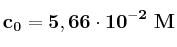 \bf c_0 = 5,66\cdot 10^{-2}\ M