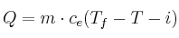 Q = m\cdot c_e(T_f - T-i)