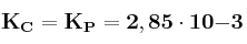 \bf K_C = K_P = 2,85\cdot 10{-3}