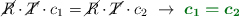 \cancel{R}\cdot \cancel{T}\cdot c_1 = \cancel{R}\cdot \cancel{T}\cdot c_2\ \to\ \color[RGB]{2,112,20}{\bm{c_1 = c_2}}