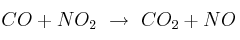 CO + NO_2\ \to\ CO_2 + NO