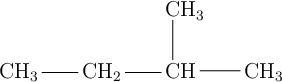 \chemfig{CH_3-CH_2-CH(-[2]CH_3)-CH_3}