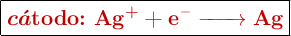 \fbox{\color[RGB]{192,0,0}{\bm{c\acute{a}}\textbf{todo: \ce{Ag^+ + e^- -> Ag}}}}