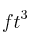 ft^3