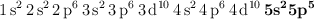 \ce{1s^2 2s^2 2p^6 3s^2 3p^6 3d^{10} 4s^2 4p^6 4d^{10} \bf{5s^2 5p^5}}