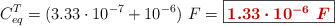 C_{eq}^T = (3.33\cdot 10^{-7} + 10^{-6})\ F = \fbox{\color[RGB]{192,0,0}{\bm{1.33\cdot 10^{-6}\ F}}}