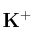 \bf K^+