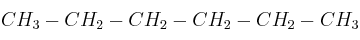 CH_3-CH_2-CH_2-CH_2-CH_2-CH_3
