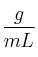 \frac{g}{mL}