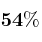 \bf 54\%