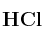 \bf HCl