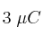 3\ \mu C