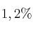 1,2\%
