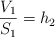 \frac{V_1}{S_1} = h_2