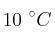 10\ ^\circ C