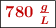 \fbox{\color[RGB]{192,0,0}{\bm{780\ \textstyle{g\over L}}}}