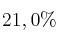 21,0\%