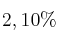 2,10\%