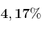 \bf 4,17\%