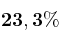 \bf 23,3\%