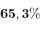 \bf 65,3\%