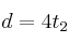 d = 4t_2