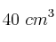 40\ cm^3