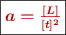 \fbox{\color[RGB]{192,0,0}{\bm{a = \frac{[L]}{[t]^2}}}}