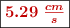 \fbox{\color[RGB]{192,0,0}{\bm{5.29\ \frac{cm}{s}}}}
