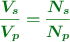 \color[RGB]{2,112,20}{\bm{\frac{V_s}{V_p} = \frac{N_s}{N_p}}}