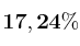 \bf 17,24\%