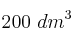200\ dm^3