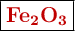 \fbox{\color[RGB]{192,0,0}{\textbf{\ce{Fe2O3}}}}