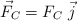 \vec{F}_C = F_C\ \vec{j}