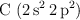 \ce{C\ (2s^2 2p^2)}