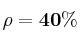 \bf \rho = 40\%