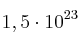 1,5\cdot 10^{23}