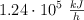 1.24\cdot 10^5\ \textstyle{kJ\over h}