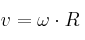 v = \omega\cdot R