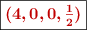 \fbox{\color[RGB]{192,0,0}{\bm{(4, 0, 0, \textstyle{1\over 2})}}}