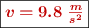 \fbox{\color[RGB]{192,0,0}{\bm{v = 9.8\ \frac{m}{s^2}}}}