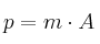 p = m\cdot A