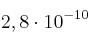 2,8\cdot 10^{-10}