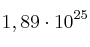 1,89\cdot 10^{25}