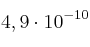 4,9\cdot 10^{-10}