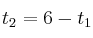 t_2 = 6 - t_1