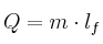 Q = m \cdot l_f