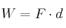 W = F\cdot d