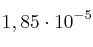 1,85\cdot 10^{-5}